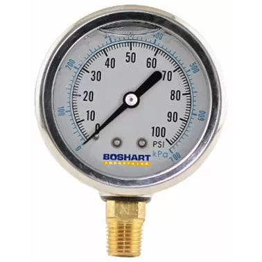0-100 PSI L/F PRES GAUGE