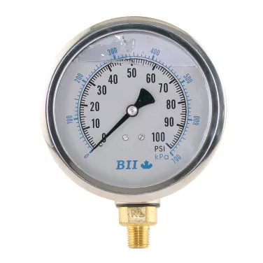 0-100 PSI LIQ FILL GAUGE