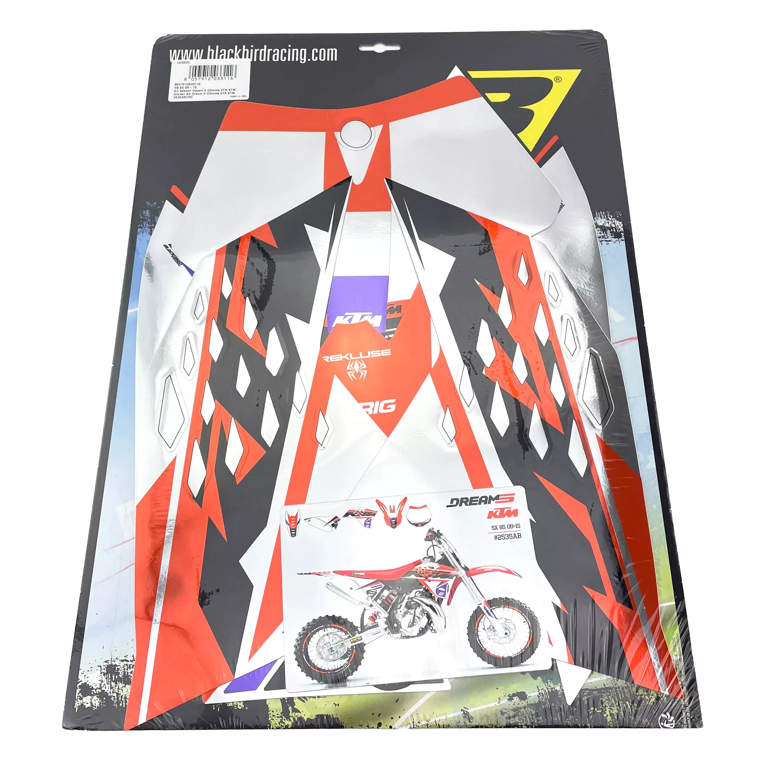 09-15 KTM SX 65 DREAM 5 CHROME EFX GRAPHICS, BLACKBIRD 2535ABCRO