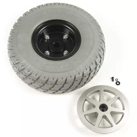 10" Gray Flat-Free Drive Wheel Assembly for Jazzy Select