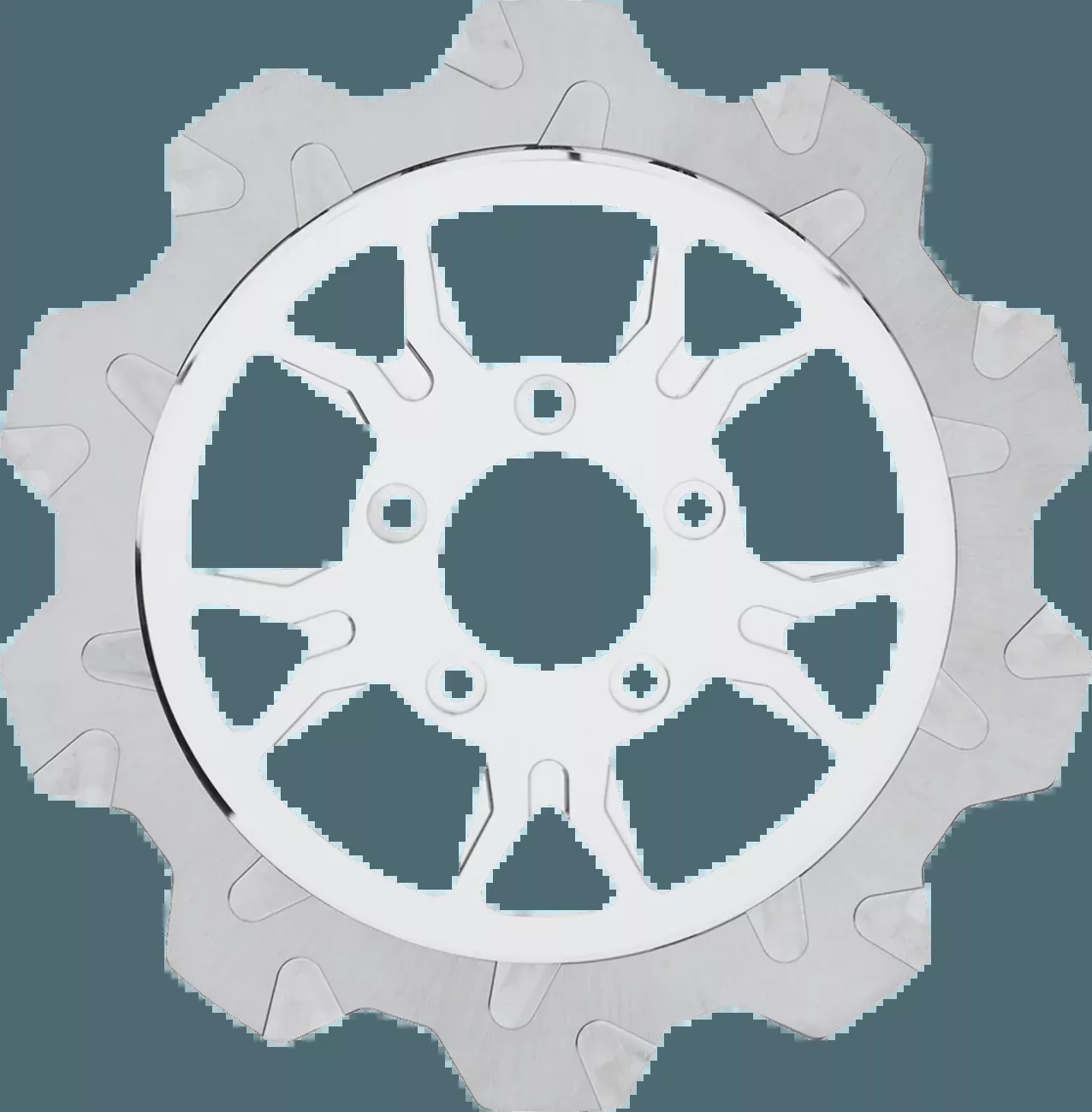 10 Spoke Crown Cut Rear Brake Rotor / 11.5″