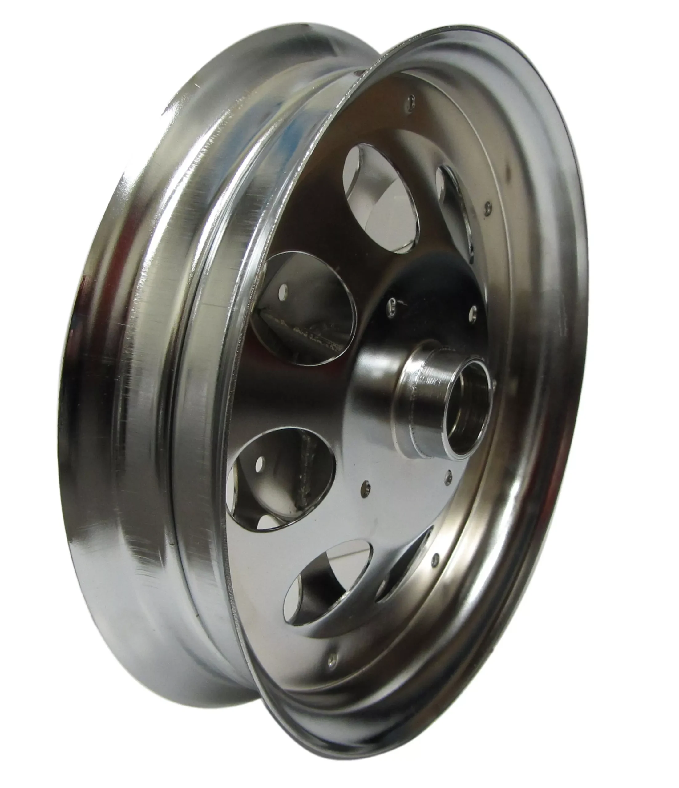 10" x 2.50" Mini Bike Wheel Chrome Plated Steel | Front Rim