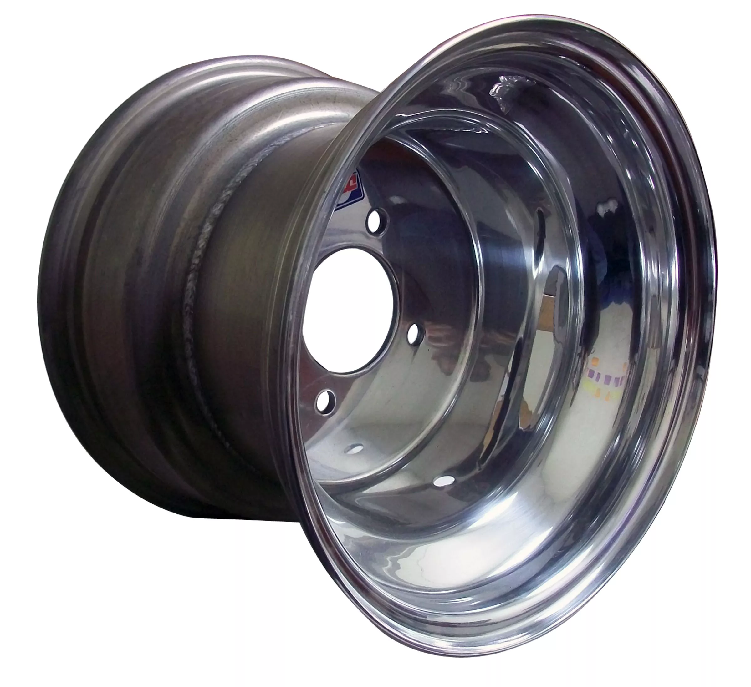 10'' x 8'' Douglas Wheel (4 on 4) Polished Aluminum | Blue Label | 4" Bolt Circle