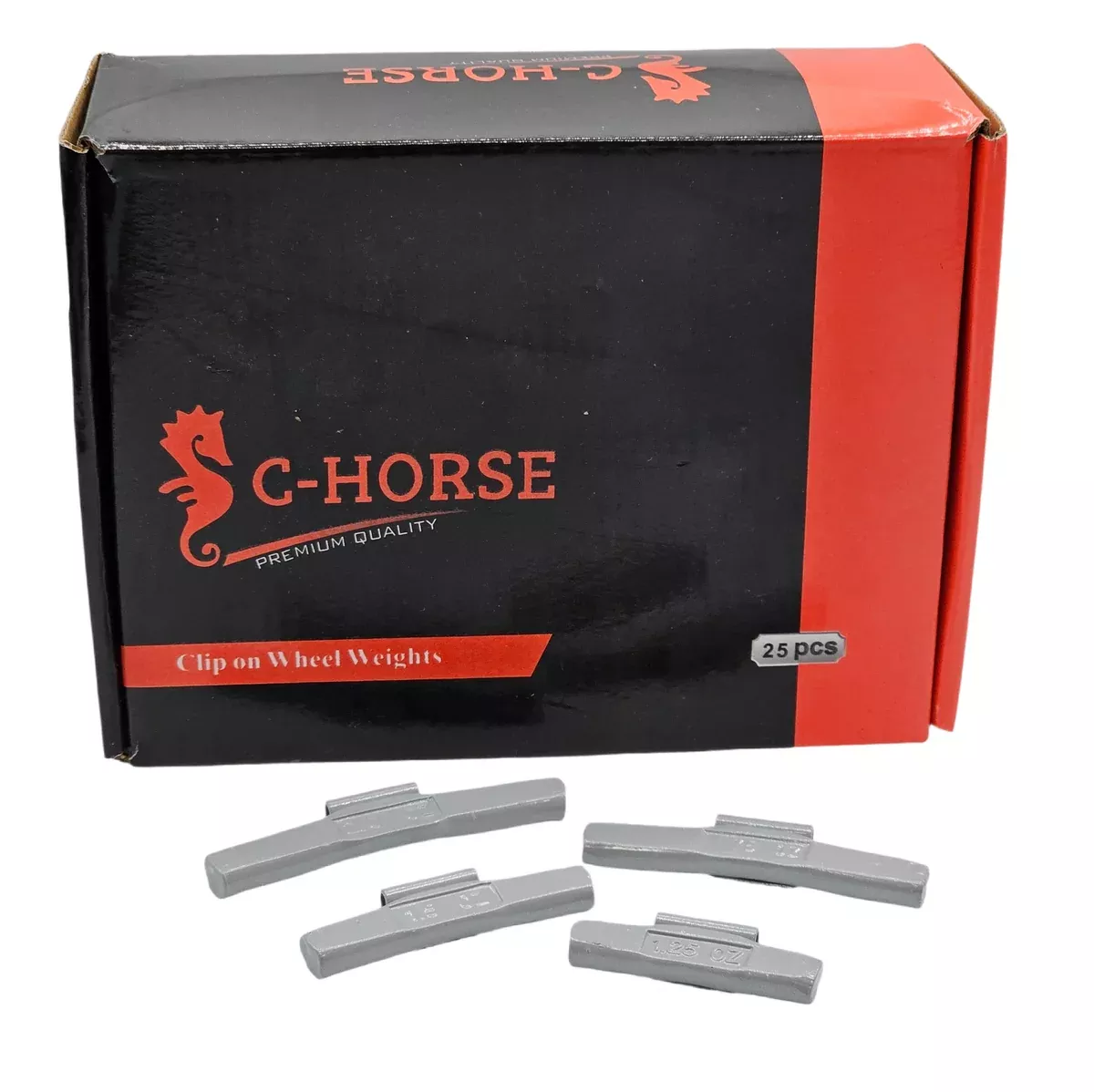 100-Piece Clip-On Wheel Weight Kit P Style – Gray Coated Assortment 1.25-2.00 oz