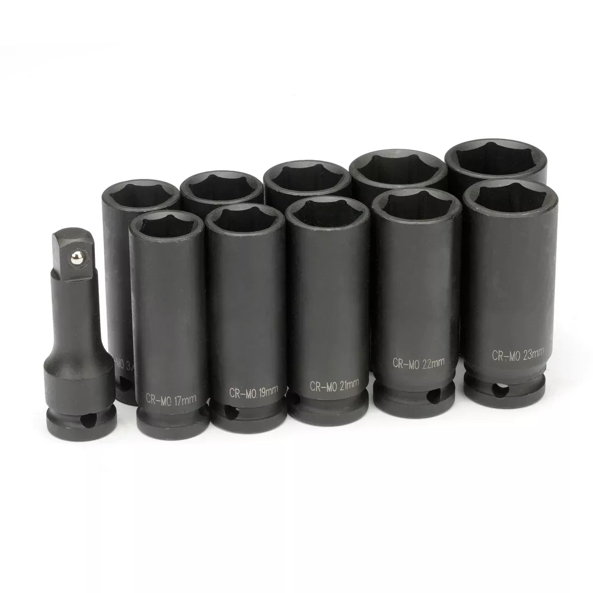 11pc SAE & Metric Deep Impact Socket Set – 1/2″ Drive
