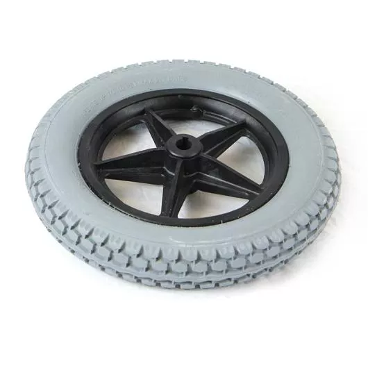 12.5" Gray Flat-Free Drive Wheel Assembly
