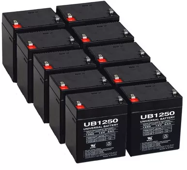 12 Volt 5 Ah SLA Battery - 10 Pack