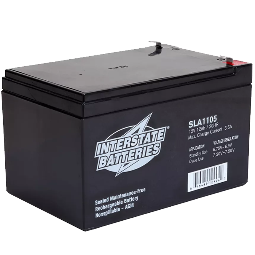12V 12 AH Sealed Lead Acid 1/8" tabs (Pair)