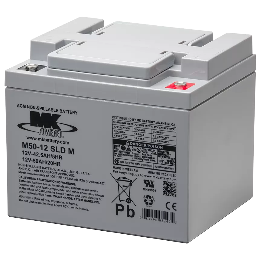 12V 50AH Sealed Lead Acid (Pair)