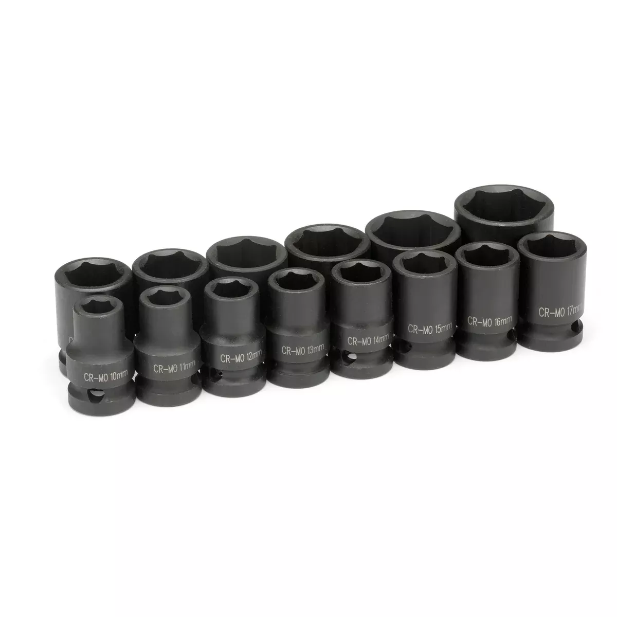 14pc Metric Standard Impact Socket Set – 1/2″ Drive