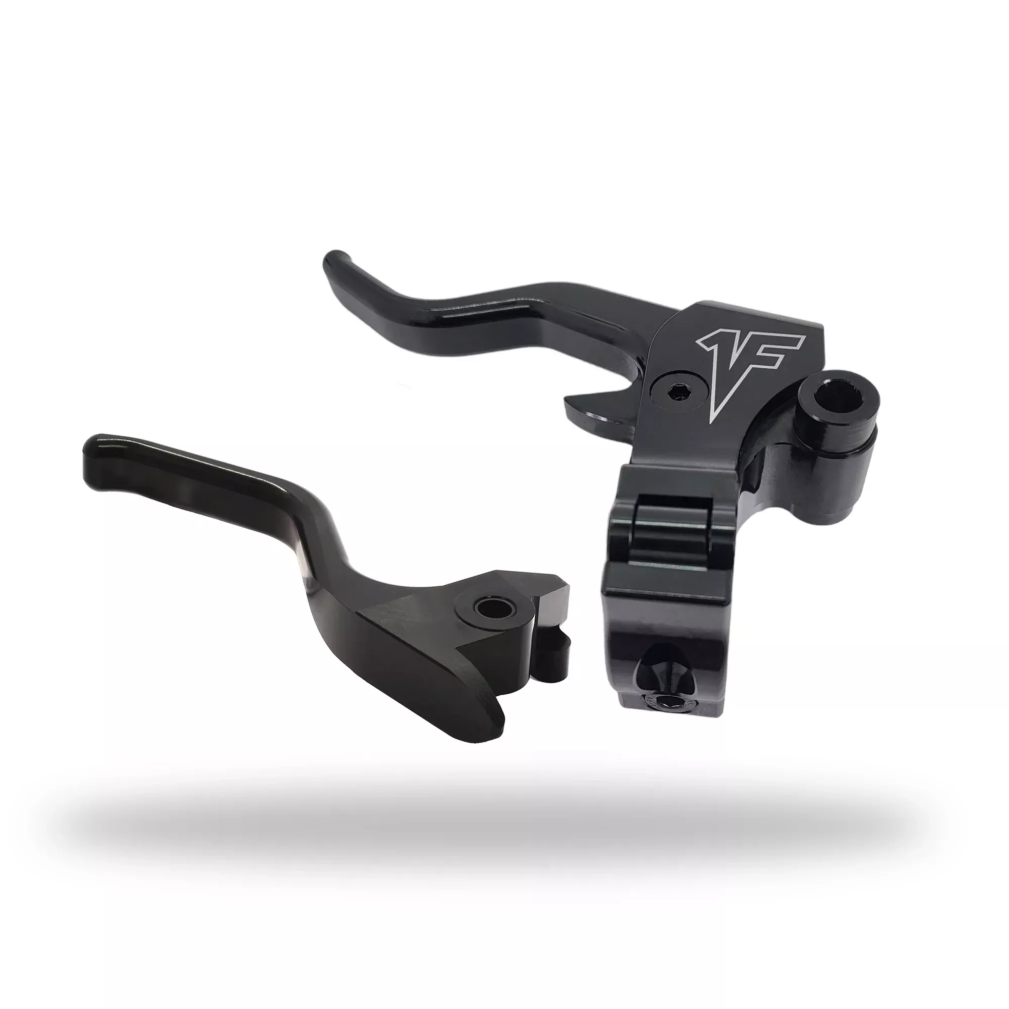 1FNGR Easier Pull Clutch + Brake Lever Combo | Black – M8 Softail