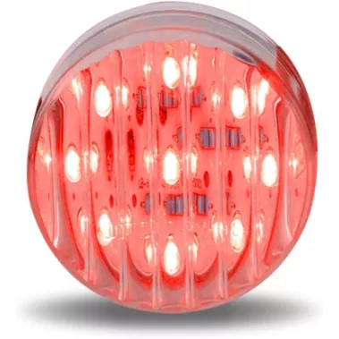 2" CLEAR RIBBED RED