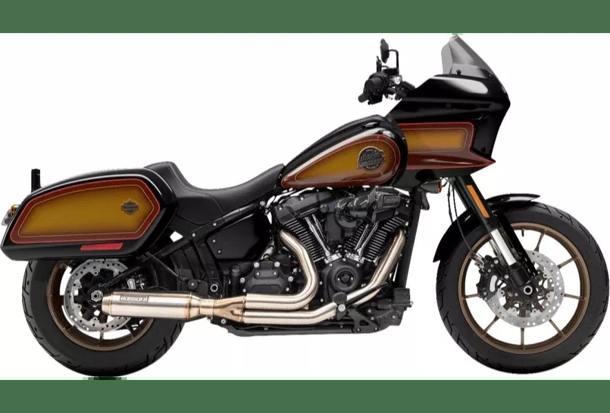 2-into-1 Stainless Exhaust System with 4″ Super Bike Muffler / ST | FLSB