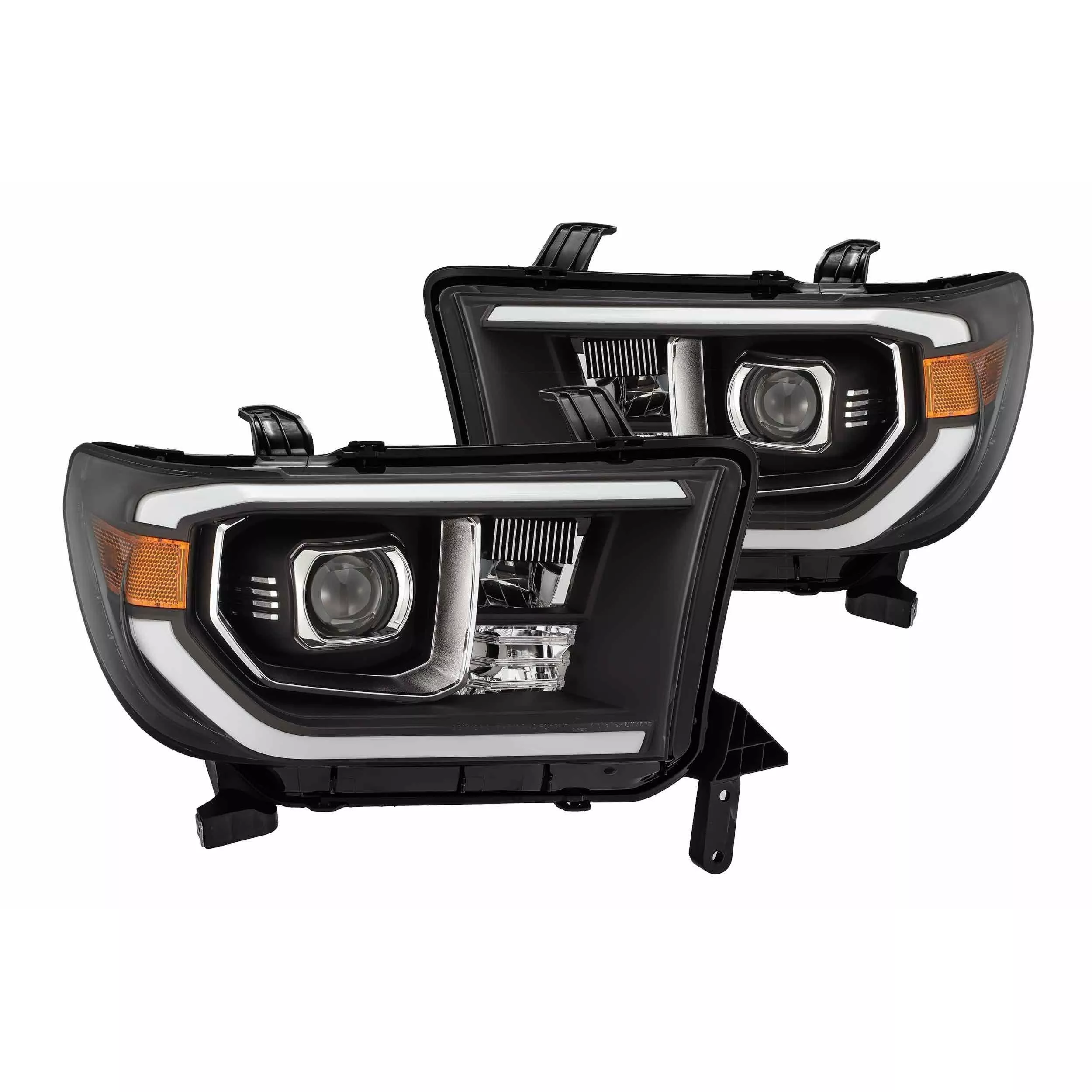 2007-2013 Tundra Pro-Series Halogen Gloss Black Auto-Leveling Headlights (AXHL-TUN07-PPTS-FLB-AA)
