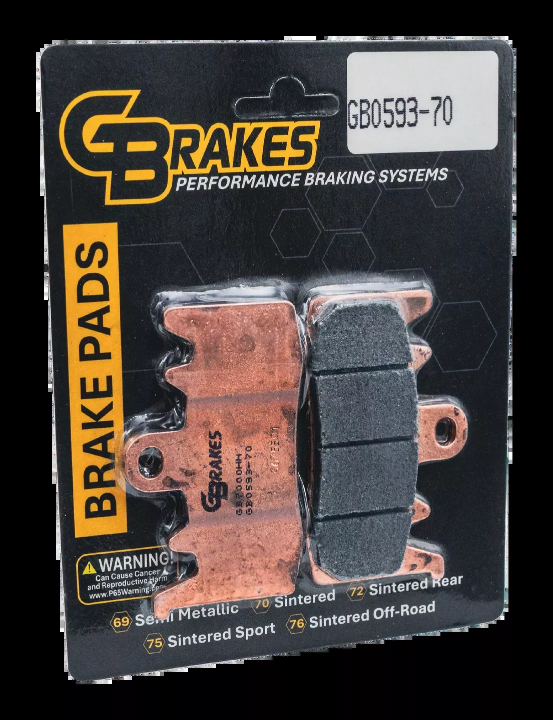 23.5 Touring CVO HH Sintered Compound Front Brake Pads – GB0593-70