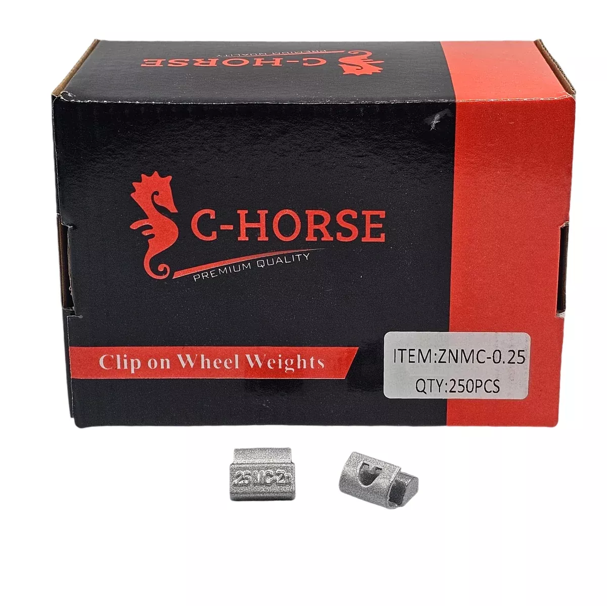 250pc MC Clip-On Wheel Weight Assortment - 0.25 oz Zinc