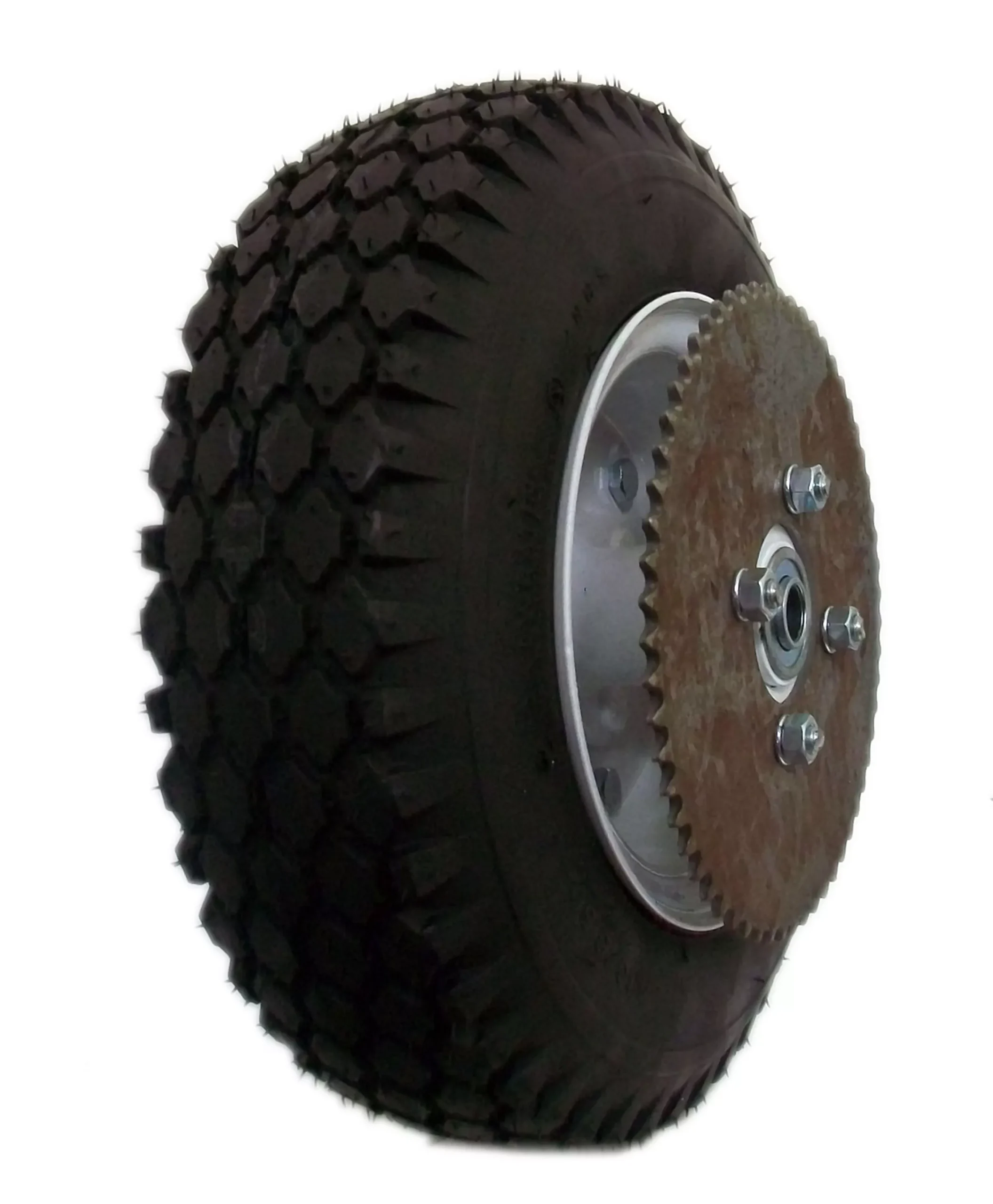 4.10/3.50 Tire with Rim & Sprocket (#35 60T)