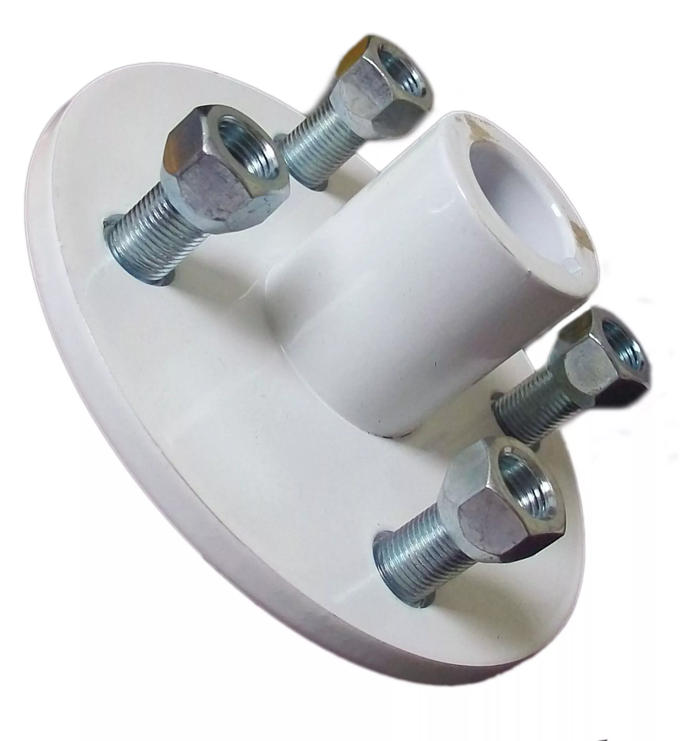 4 x 4 Rear Wheel Hub (1" Bore) Powder-coated White | 4" Bolt Circle