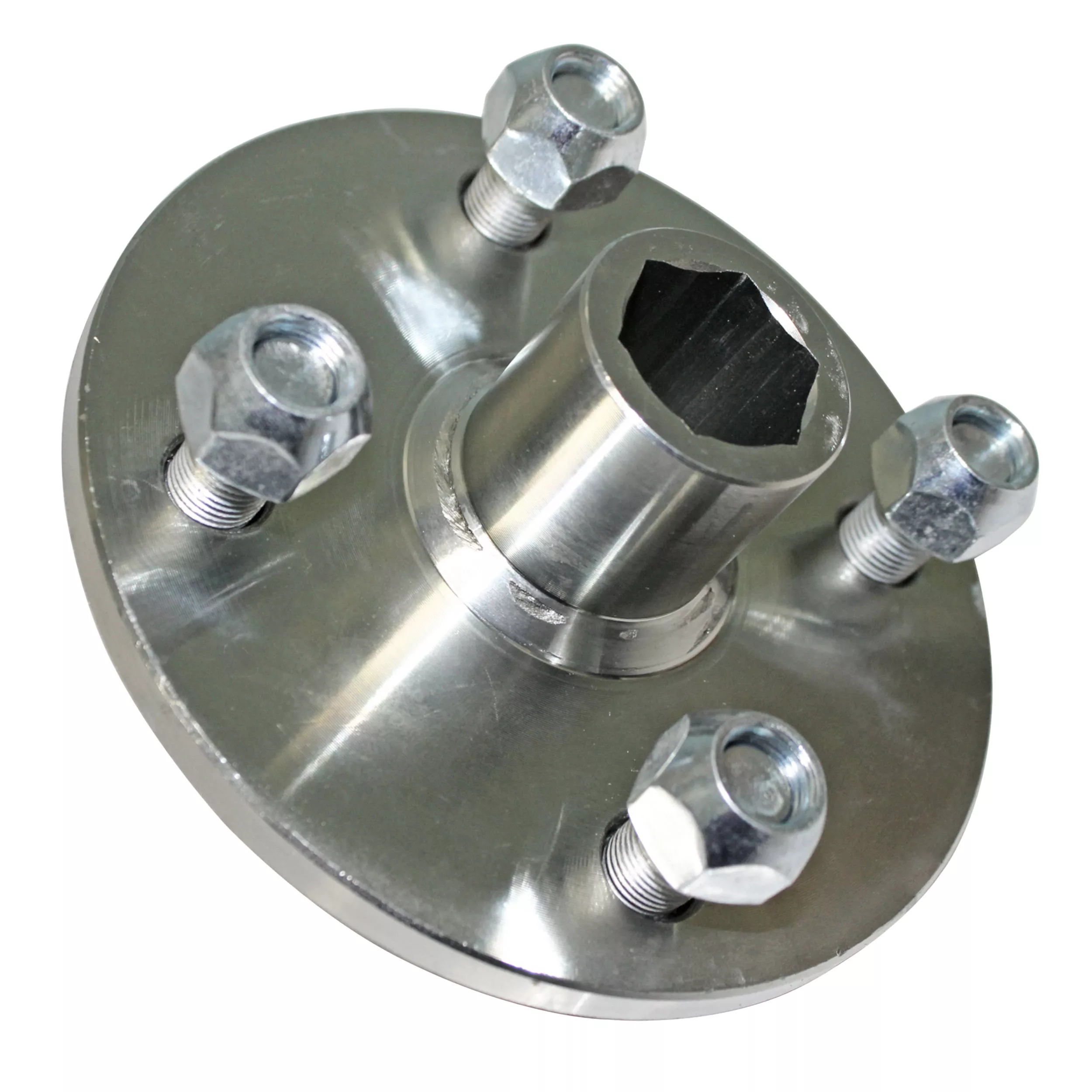 4 x 4 Wheel Hub (1" Hex Bore) Galvanized | 4" Bolt Circle