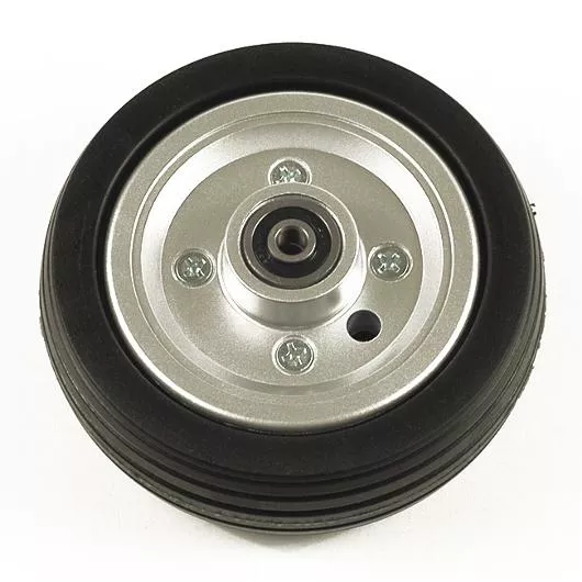 6" Black Flat-Free Rear Caster Wheel Assembly for Jazzy Chairs