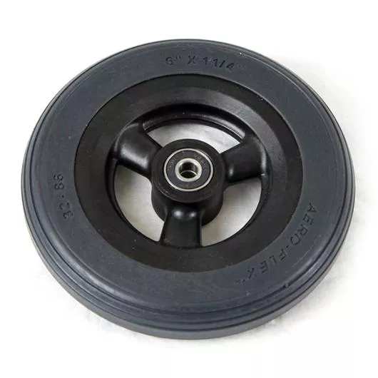 6" Gray Urethane Caster Wheel Assembly for At'm Power Wheelchairs