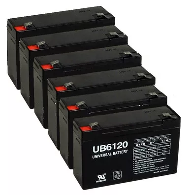 6 Volt 12 Ah UPS Battery - 6 Pack