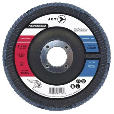 6X7/8 40 GRIT FLAP DISC