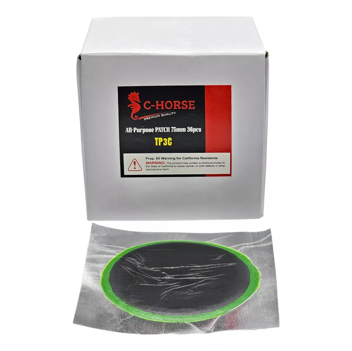 75mm Round Radial Tire Patch – C-HORSE Large Repair Patch (36-Pack)