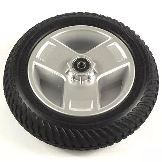 8" Black Flat-Free Front Wheel Assembly for Go Go Elite Traveller 3-Wheel Scooters