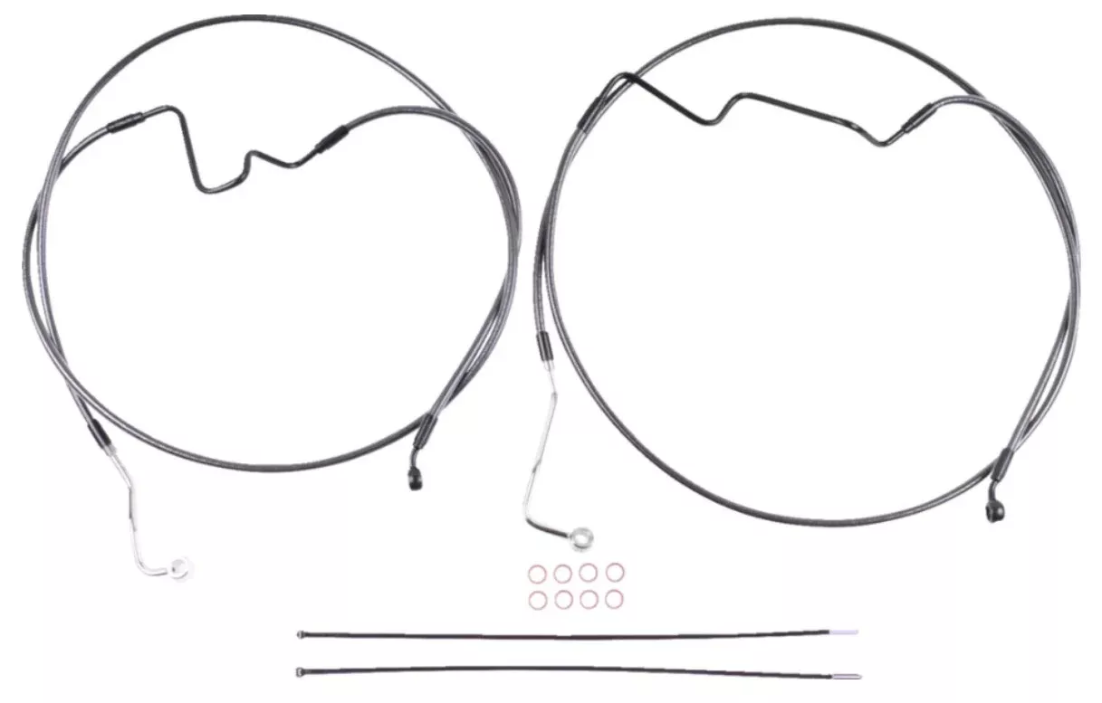 ABS Touring front brake lines (PLUS 2″) 2014-UP