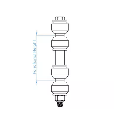 Addco 45-006-BU 4-5/8'FUNCTIONAL HEIGHT POLYMER