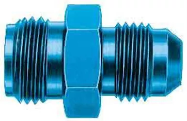 Aeroquip FCM2108 Blue Anodized Aluminum Carburetor Adapter