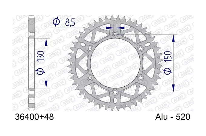 AFAM Rear Aluminum Sprocket Aprilia / BMW 450cc-550cc