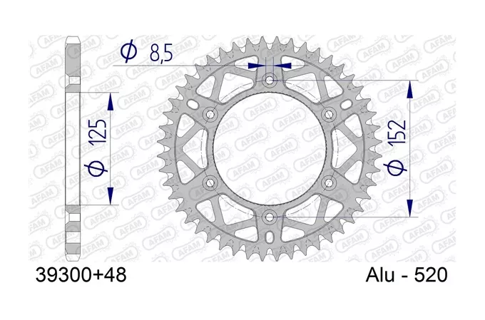 AFAM Rear Aluminum Sprocket Beta 125cc-498cc