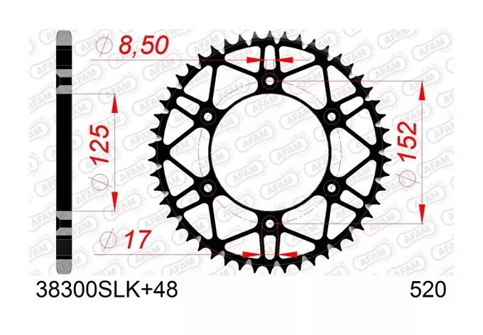 AFAM Rear Steel Sprocket Beta 125cc-498cc