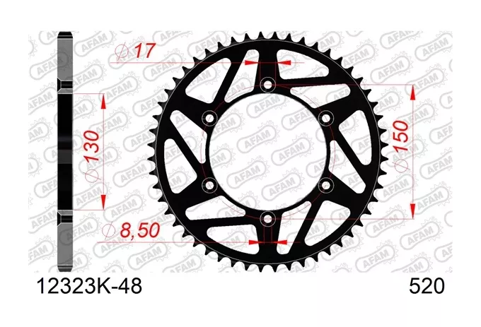AFAM Rear Steel Sprocket Honda / Yamaha 125cc-450cc