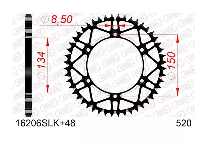 AFAM Rear Steel Sprocket Kawasaki 250cc-450cc