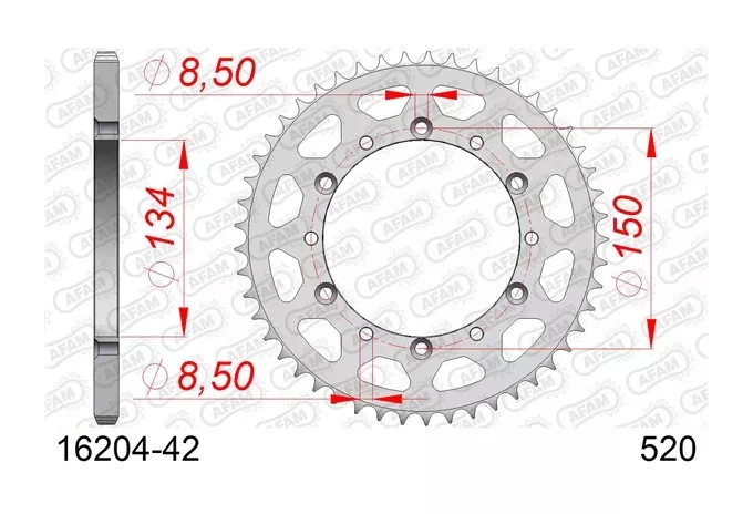 AFAM Rear Steel Sprocket Kawasaki / Suzuki 125cc-650cc