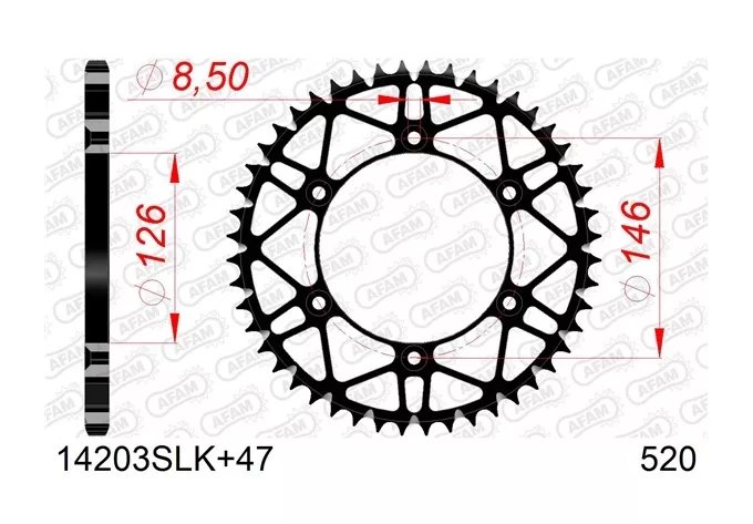 AFAM Rear Steel Sprocket Suzuki 250cc-450cc