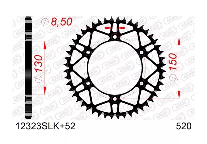 AFAM Rear Steel Sprocket Yamaha 125cc-450cc
