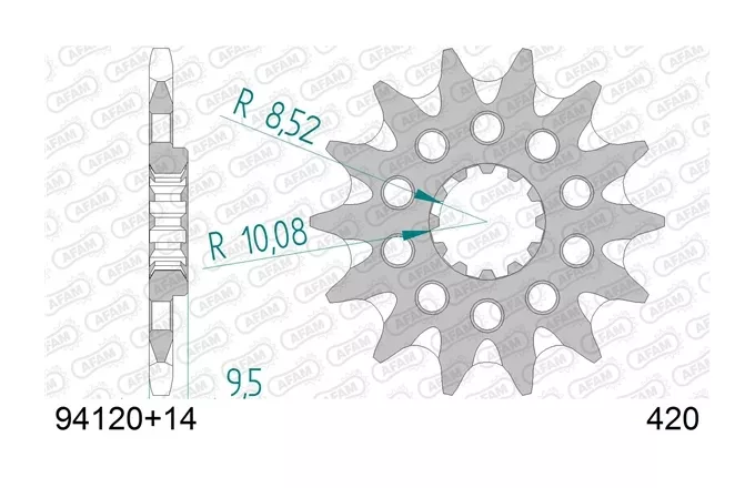AFAM Self Cleaning Front Sprocket Husqvarna / Gas Gas / KTM 60cc-65cc