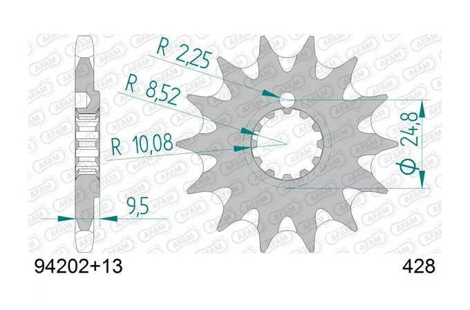 AFAM Self Cleaning Front Sprocket KTM / Husqvarna / Gas Gas 85cc-105cc