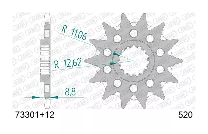AFAM Self Cleaning Front Sprocket KTM / Husqvarna / Gas Gas / Beta / Husaberg / Stark 125cc-530cc 1991-2027
