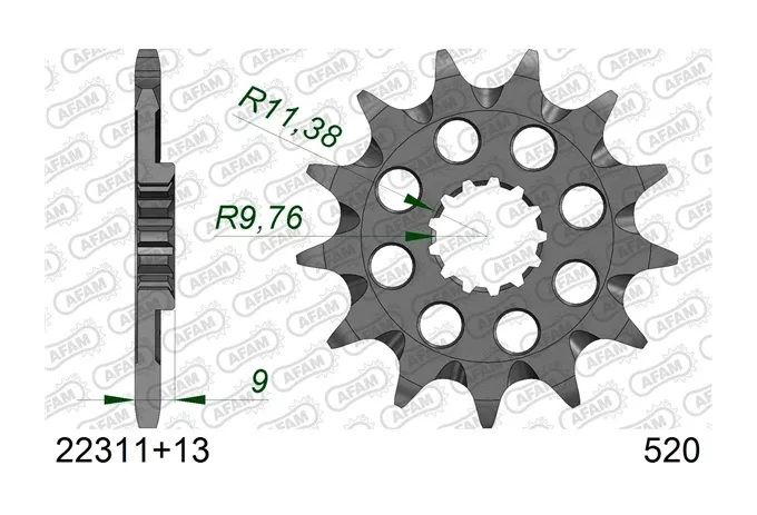 AFAM Self Cleaning Front Sprocket Suzuki RMZ 250