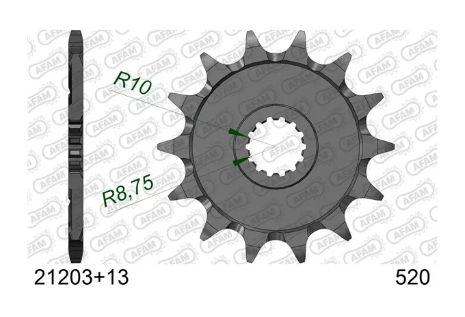 AFAM Self Cleaning Front Sprocket Yamaha / Gas Gas 125cc-200cc