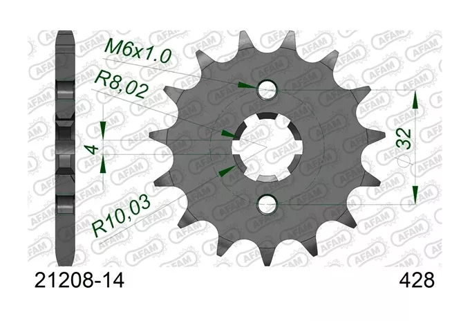AFAM Standard Front Sprocket Beta 125cc