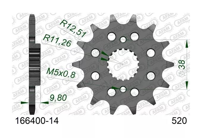 AFAM Standard Front Sprocket BMW / Husqvarna 450cc -511cc