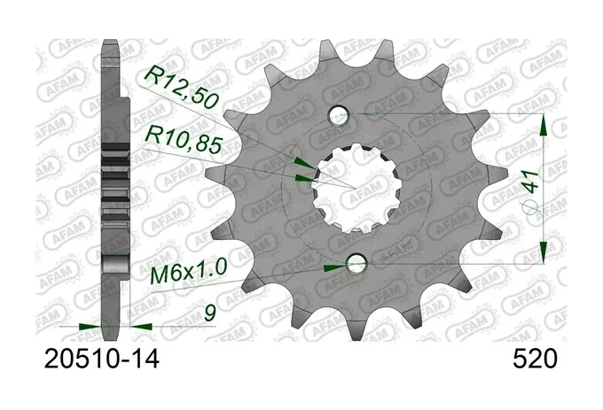 AFAM Standard Front Sprocket Honda XR600R / XR650L
