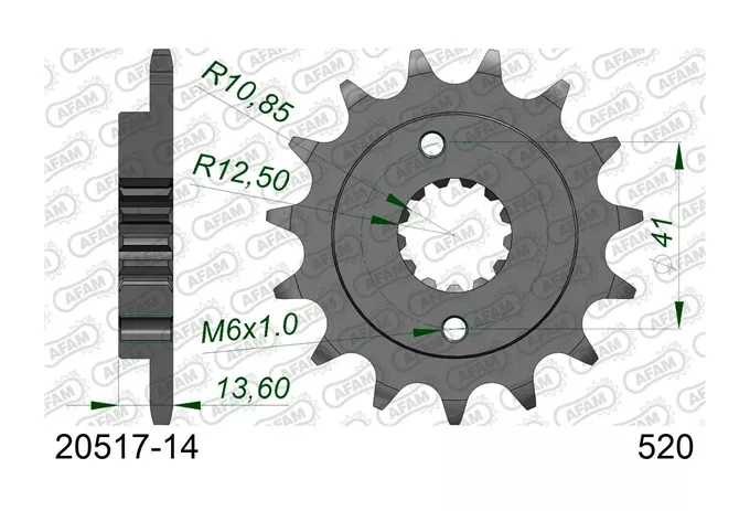AFAM Standard Front Sprocket Honda XR650R