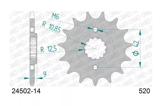 AFAM Standard Front Sprocket Kawasaki 250cc-650cc